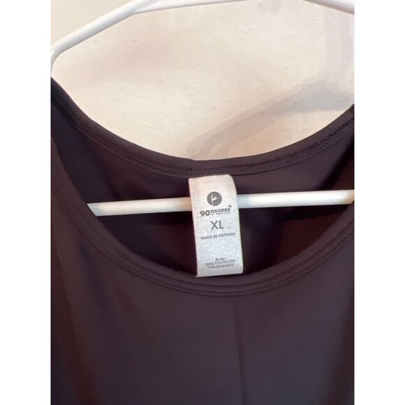 Womens Black Twist Front Sleeveless Crop Top XL 90 Degree By Reflex - Picture 4 of 6